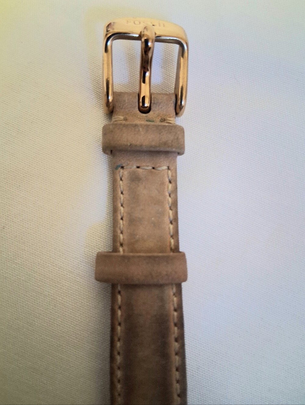 FOSSIL SLIM ROUND TAN LEATHER WATCH - Picture 4 of 11